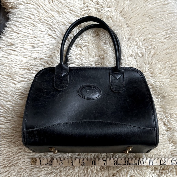 Vintage Michael Green Leather Satchel Handbag - Picture 9 of 10